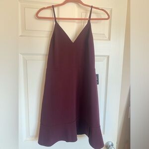 Burgundy mini dress